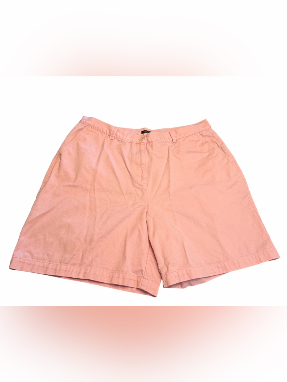 Lauren Ralph Lauren Women's Vintage Pink Chino Shorts Size 16w Cotton EUC